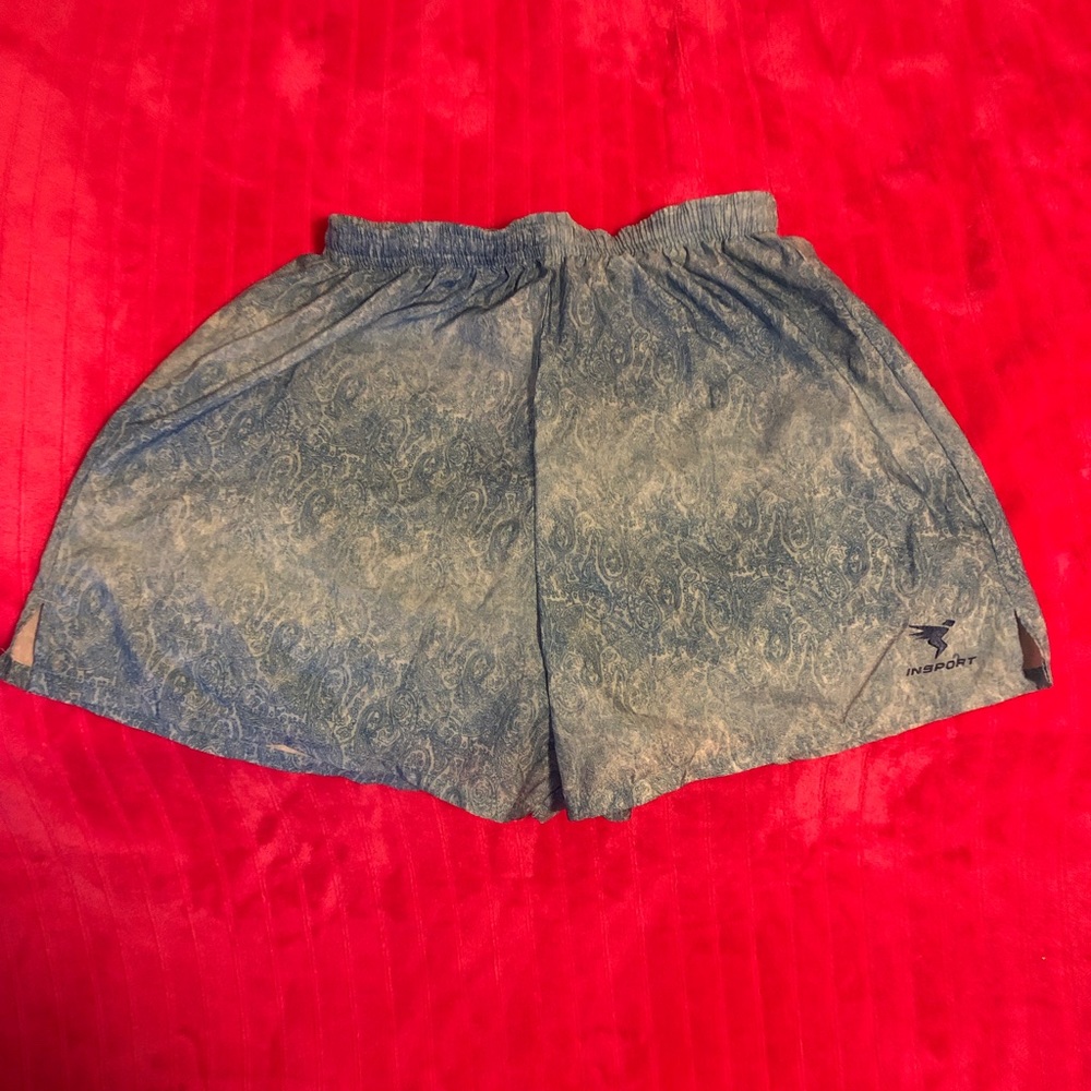 Insport Blue Paisley Running Shorts Used Size Medium